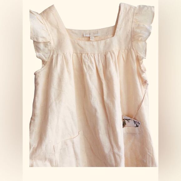 NWT GIRLS CHELSEA & VIOLET LIGHT BUTTER YELLOW 100% COTTON LINED SUMMER DRESS - Picture 4 of 4